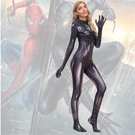 womens black spiderman costume|girl in black spider-man costume.